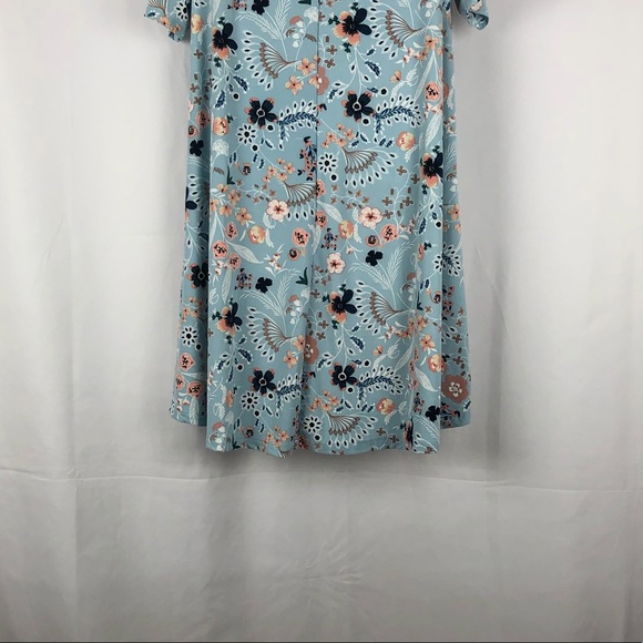 Tres Bien floral knit short sleeve trapeze dress M - Picture 7 of 10